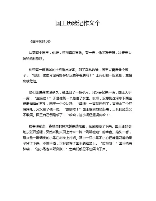 国王历险记个的优秀作文