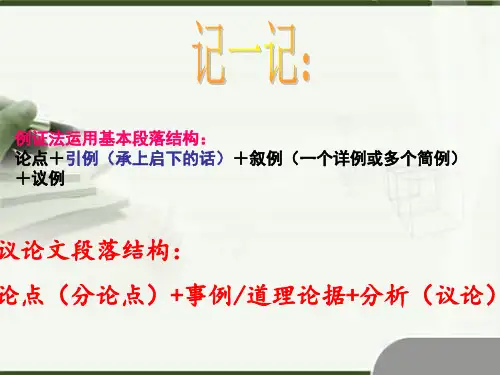 议论文写作常见的三种结构..
