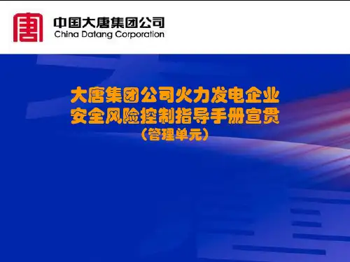 安全风险控制指导手册(管理单元)