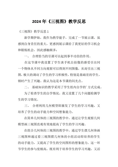 2024年《三视图》教学反思