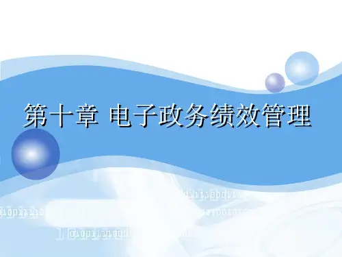 第十章电子政务绩效管理
