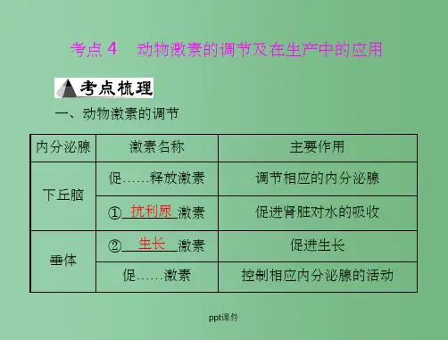 高中生物 专题十三 考点4 动物激素的调节及在生产中的应用复习