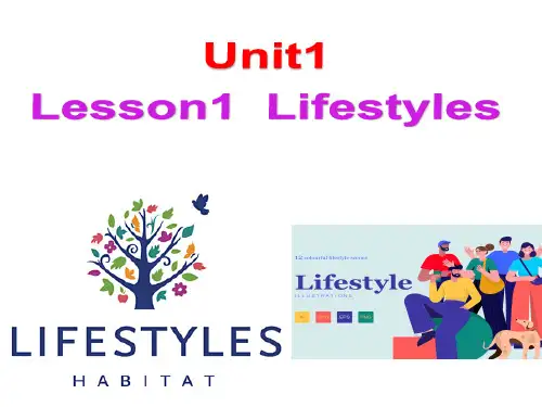 Unit1 Lesson 1 Lifestyles词汇课件 -高中英语北师大版(2019)必修第一册
