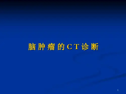 脑肿瘤的CT诊断精品PPT课件