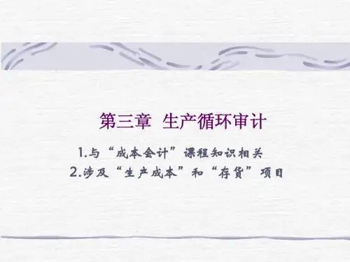生产循环审计
