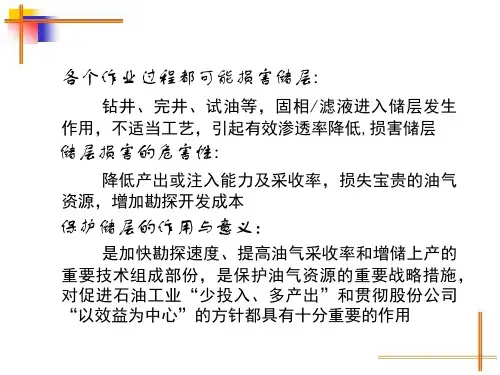 钻井过程中的保护油气层技术