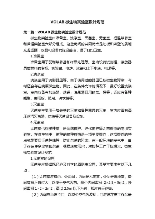 VOLAB微生物实验室设计规范
