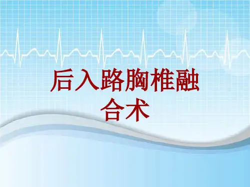 外科手术教学资料：后入路胸椎融合术讲解模板
