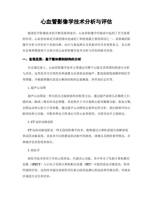 心血管影像学技术分析与评估