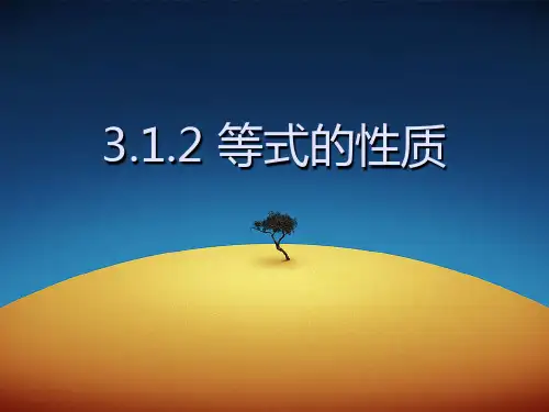 人教版七年级上册3.1.2等式的性质(38张PPT)