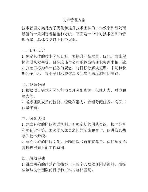 技术管理方案