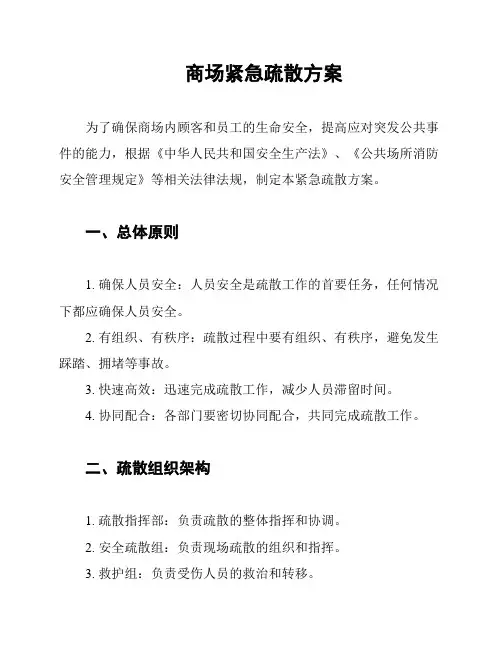 商场紧急疏散方案