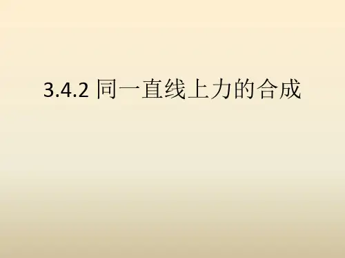 沪教版(上海)物理八年级第一学期3.4重力 力的合成精品课件