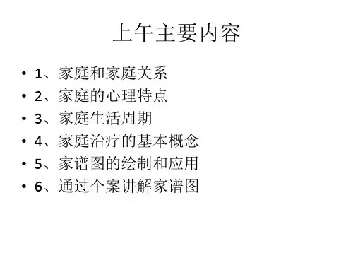 家谱图与家庭治疗ppt课件