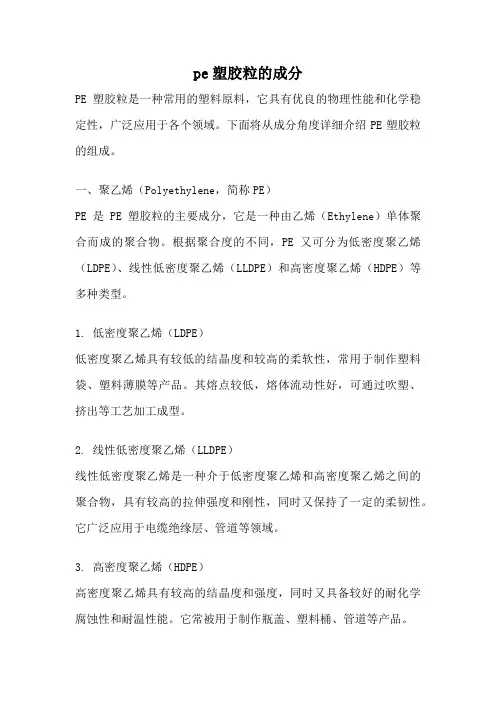 pe塑胶粒的成分