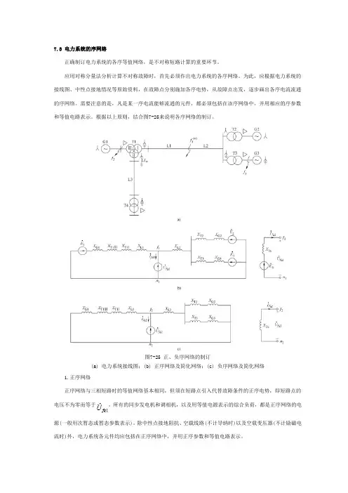 电力系统的序网络