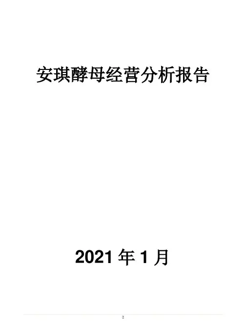 安琪酵母经营分析报告