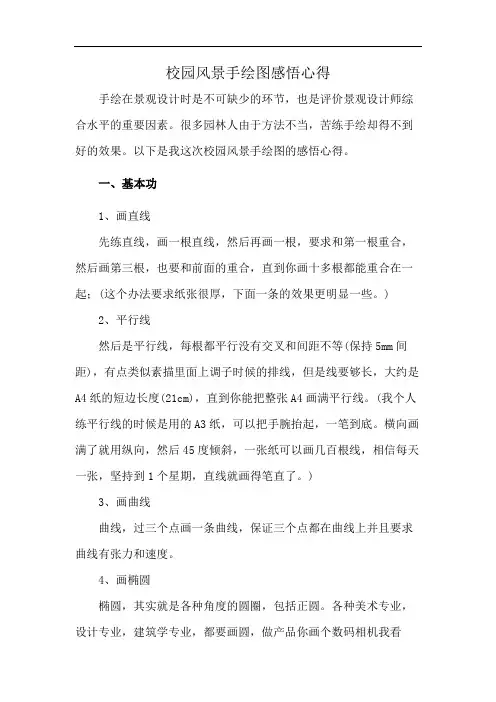 校园风景手绘图感悟心得