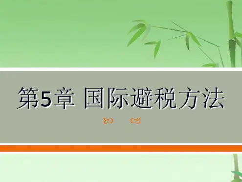 国际避税方法(共55张PPT)