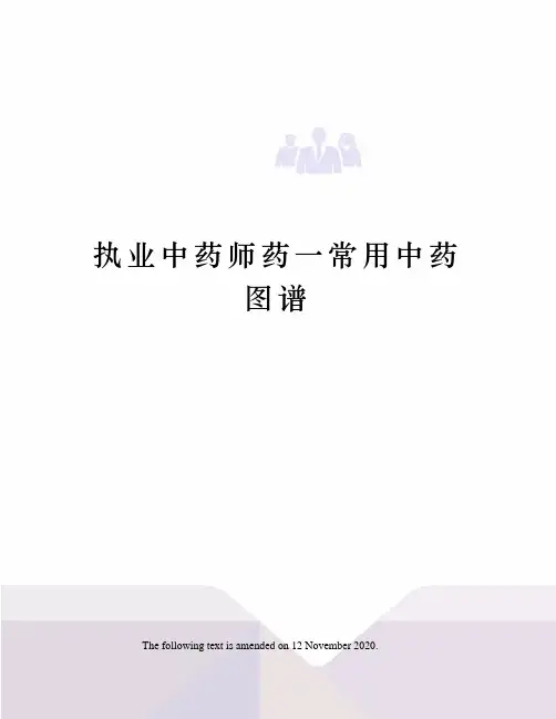执业中药师药一常用中药图谱