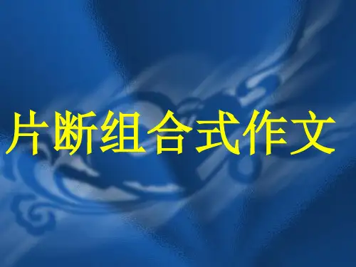 片段式作文辅导课资料