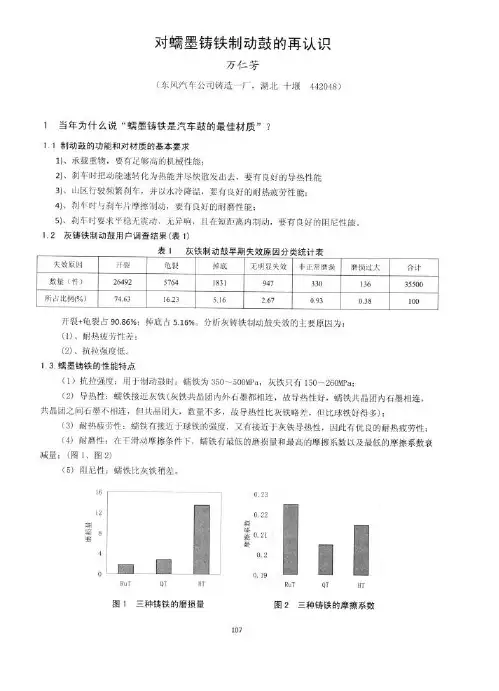 对蠕墨铸铁制动鼓的再认识