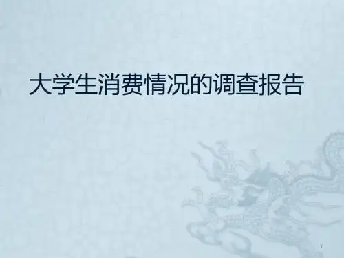 大学生消费情况调查ppt课件