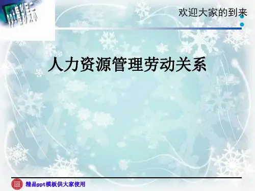 人力资源管理劳动关系