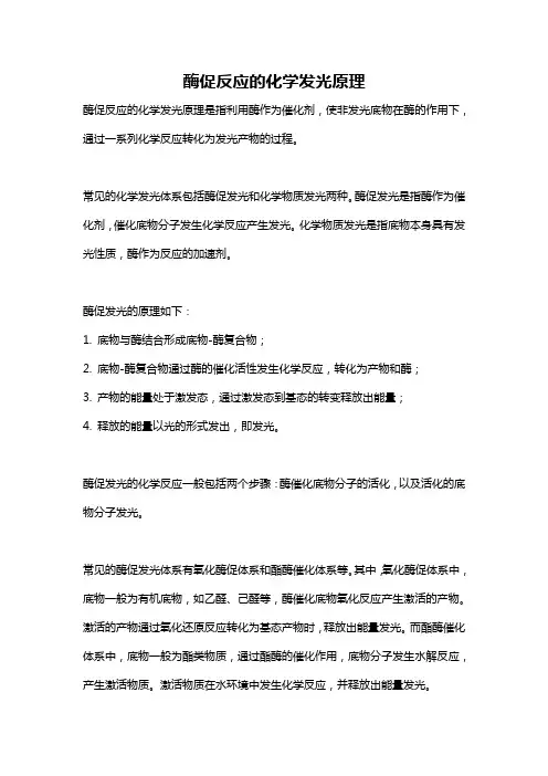 酶促反应的化学发光原理