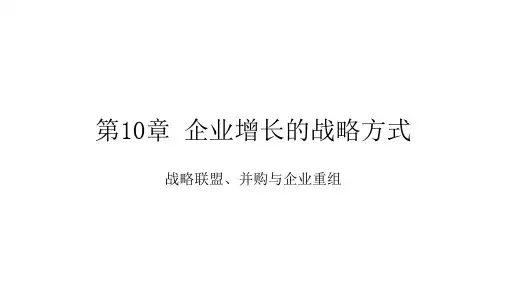 企业战略管理第3版课件第10章