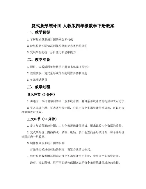 复式条形统计图-人教版四年级数学下册教案