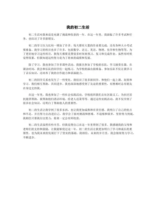 我的初二生活