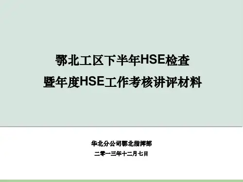 HSE工作考核讲评材料(ppt 57页)