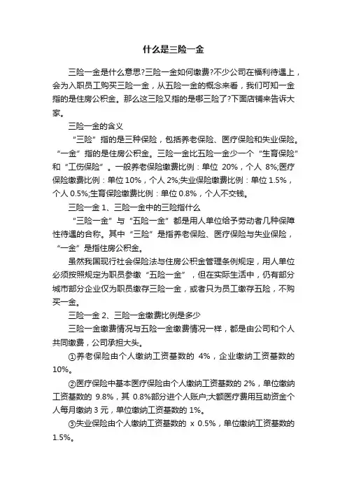 什么是三险一金