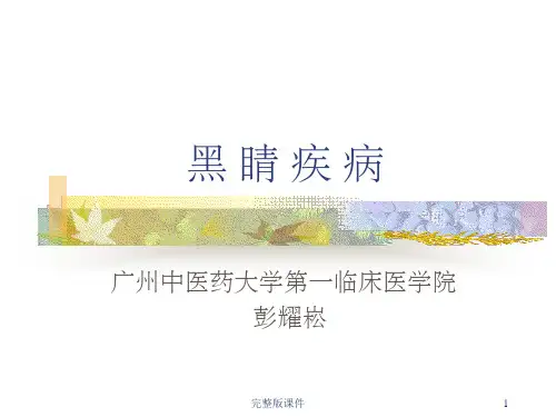 中医眼科学——黑睛疾病ppt课件