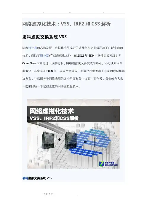网络虚拟化技术VSS_ IRF_ CSS_ VSU比较