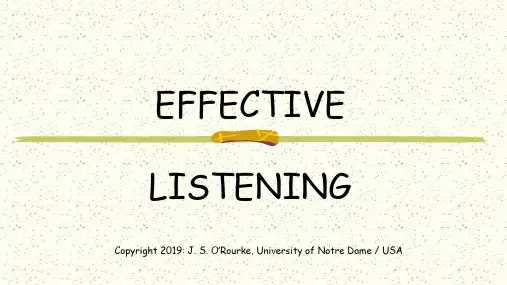 管理沟通以案例分析为视角英文版第5版教学课件Ch. 8 Listening