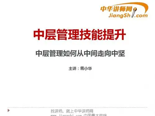 中层管理技能提升培训教材(PPT 37页)
