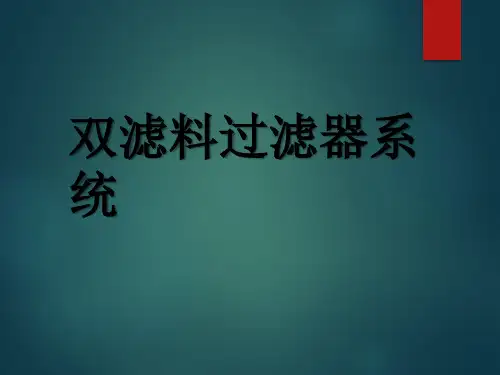 双滤料过滤器系统讲解