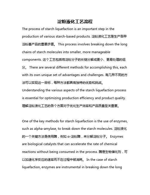 淀粉液化工艺流程