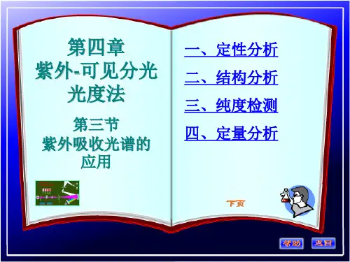 第3节 紫外吸收光谱的应用