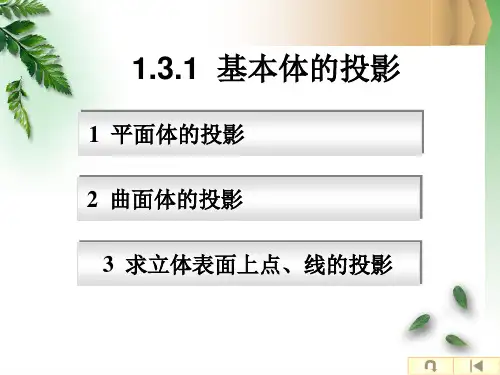 形体的三面正投影(基本体)