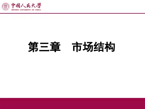 产业组织理论市场结构