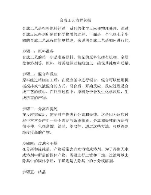 合成工艺流程包括