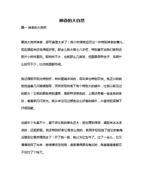 作文《神奇的大自然》