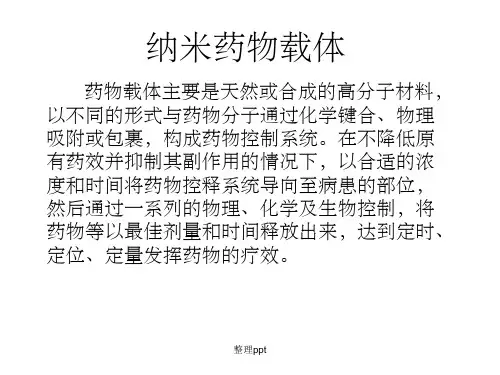 纳米药物载体课件