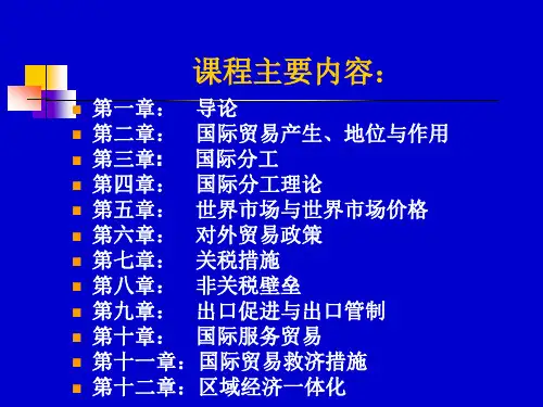 国际贸易基础知识