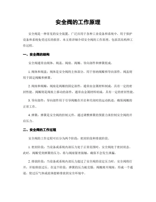 安全阀的工作原理