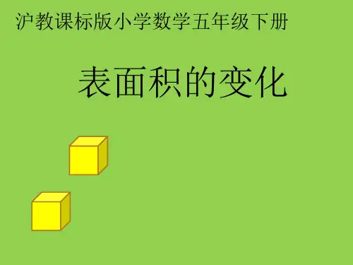 4.9表面积的变化(课件)数学五年级下册沪教版3