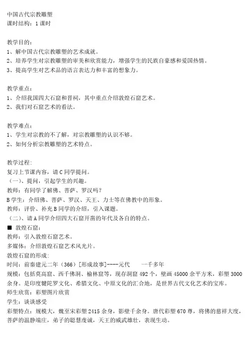中国古代宗教雕塑